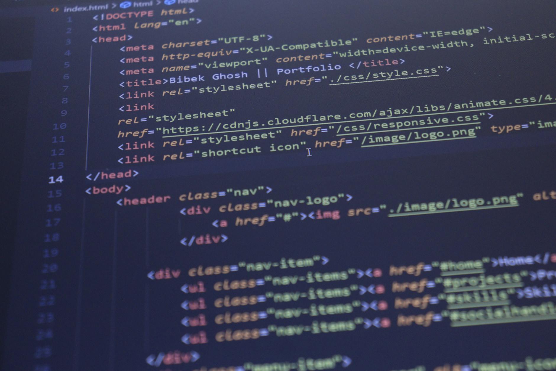 schema markup pemula - Close-up view of HTML and CSS code displayed on a computer screen, ideal for programming and technology themes.