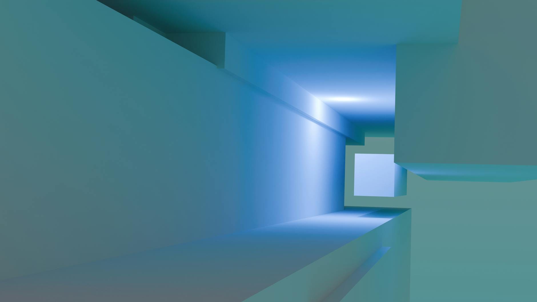 browser rendering for CWV - A modern abstract geometric design in blue shades with a tunnel effect.